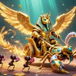 Experience excitement with luck8 through a colossal golden scarab beetle and poker chip-wielding ants.