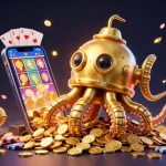 Engage with the exciting budi4d link featuring a vibrant 3D kraken and mechanical fish in a dynamic casino scene.