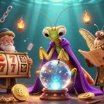 Engage with slot resmi excitement in a vibrant 3D casino scene filled with glowing slot machines and dynamic characters.