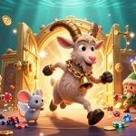 Slot yang seru menampilkan karakter kasino 3D melawan koboi surgawi, mencuri chip poker dengan gemerlap koin emas.