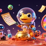 Engage with MM88's vibrant 3D Martian casino scene, featuring lottery balls and a robot sidekick.