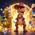Trải nghiệm 88vbet casino cùng khủng long cartoon cowboy và những kho báu vàng lấp lánh.