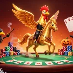 Experience thrilling gameplay at xx88 com with golden rooster heroes in a vibrant casino scene.